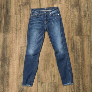 7 for All Mankind Raw Hem Ankle Skinny Jean